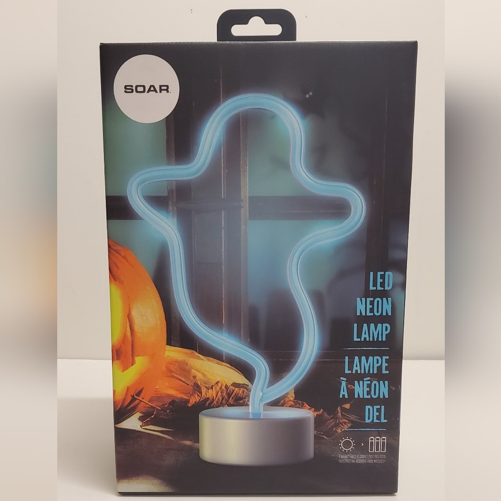 Halloween Ghost Blue LED Neon Light Lamp NEW 10.2"x6.6"x3.4"
